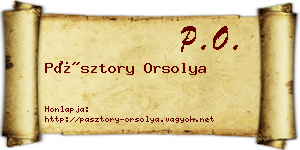 Pásztory Orsolya névjegykártya