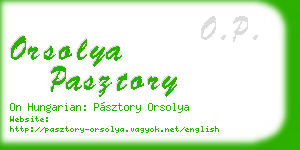 orsolya pasztory business card